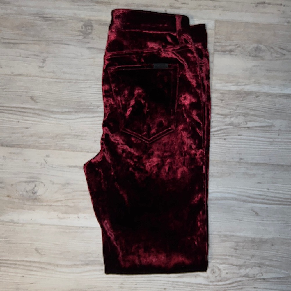 Joe’s Jeans Charlie Skinny Red Velvet Pants
